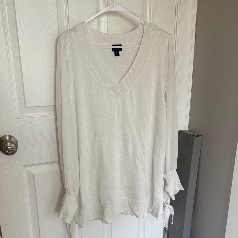 Worthington Cream V-Neck Blouse